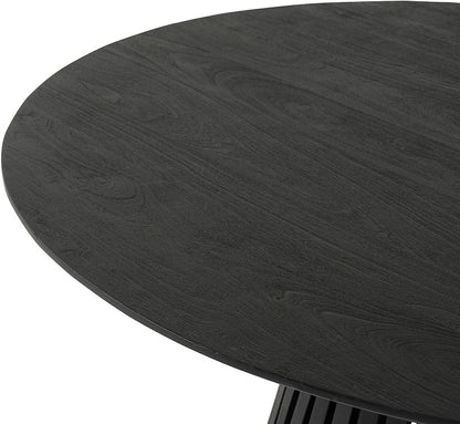Ronde Eetkamertafel Ø120 Acacia Zwart – Modern Design | MySons